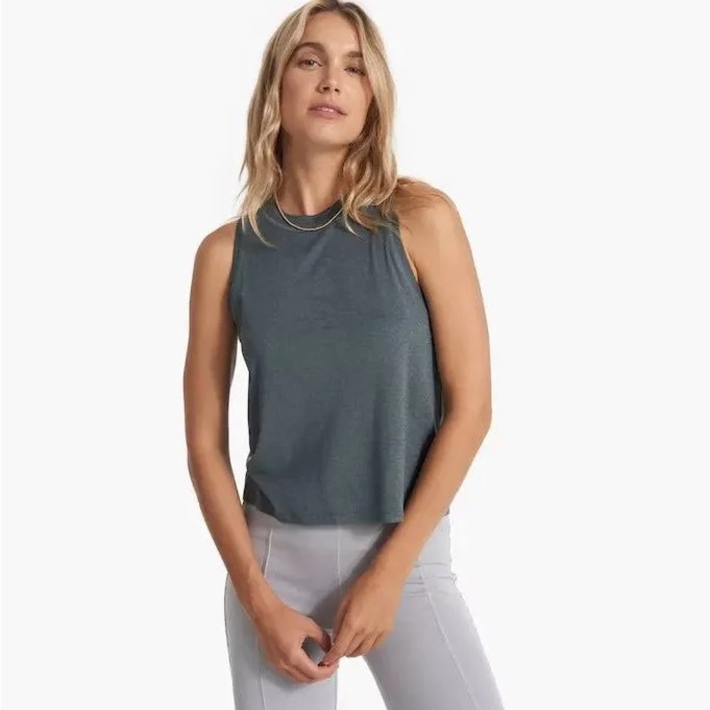 VUORI  WOMEN'S ENERGY TOP XL STONE HEATHER NWT